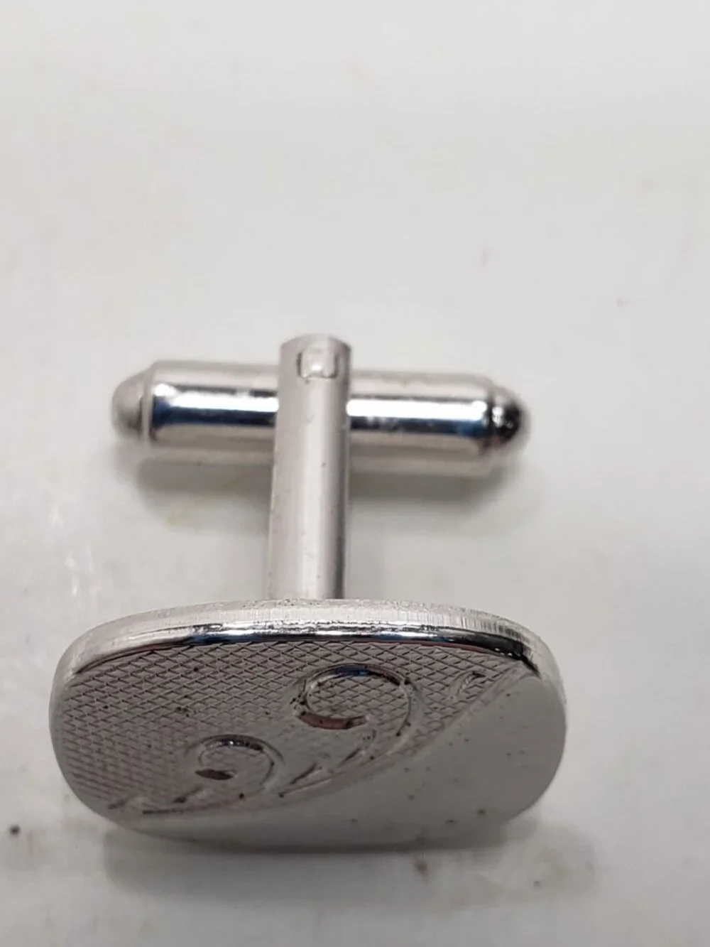 Vintage Silver Tone Swirl Engraved Cufflinks Formal Wedding Mens Jewelry